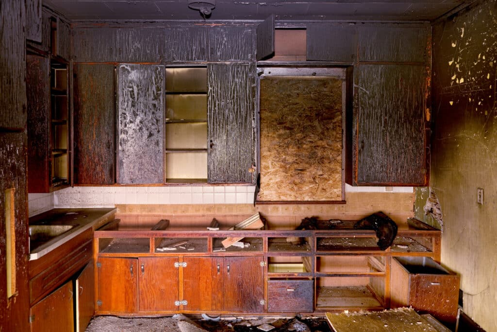 Kitchen Destroyed by Fire